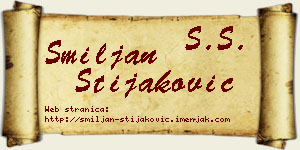Smiljan Stijaković vizit kartica